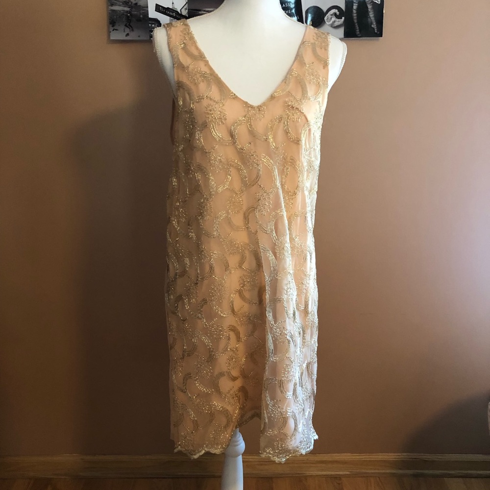 ASTR Peach-Gold Dress